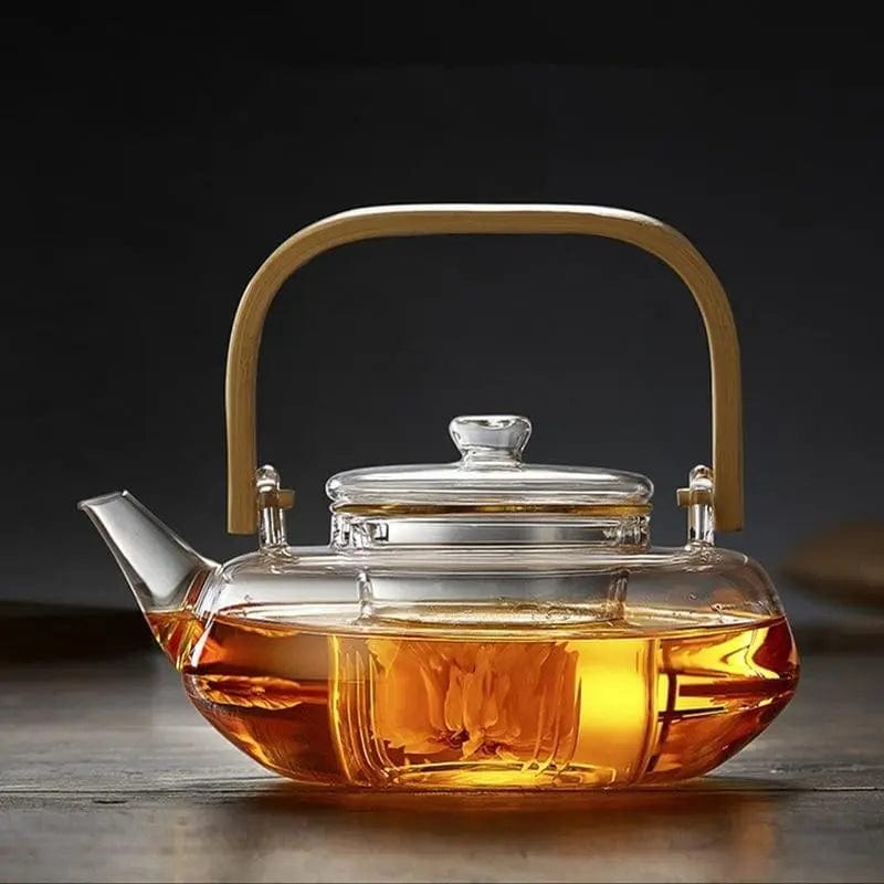 Théière Scandinave en Verre Plate 800ML