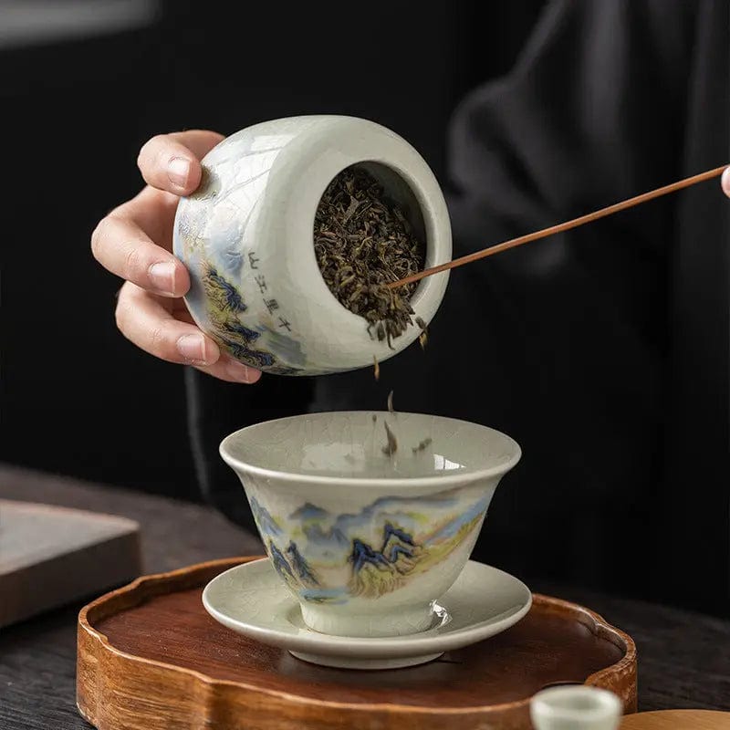 Boite à thé Chinoise en Céramique