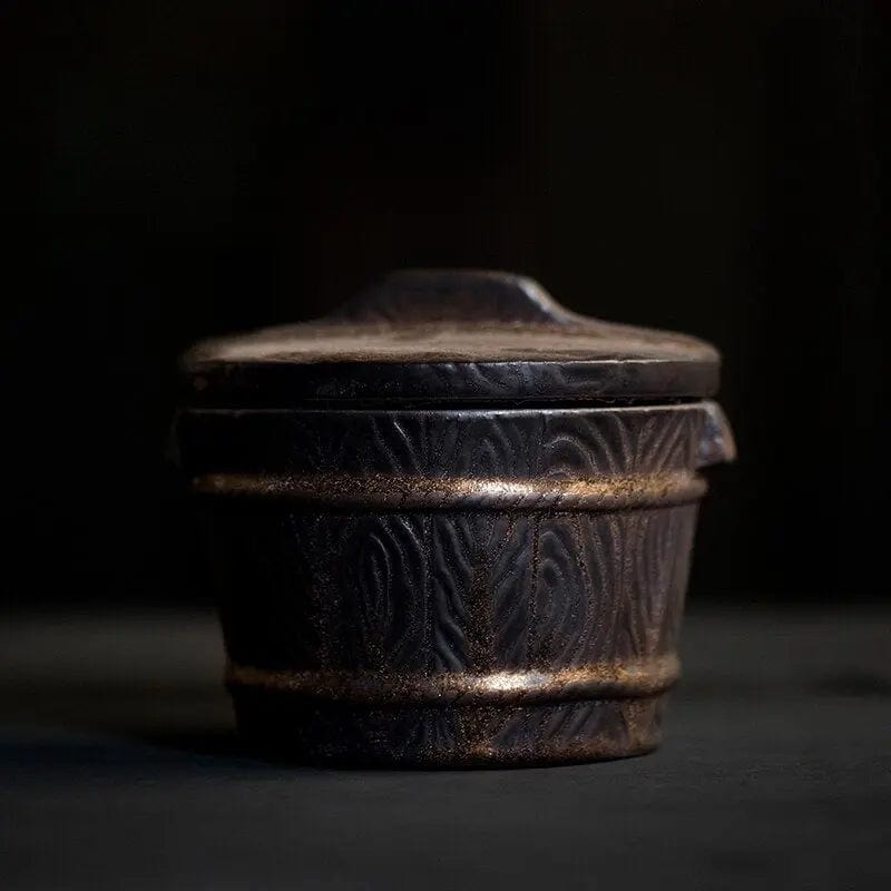 Boite à thé Japonaise Ancienne en Céramique 500ml