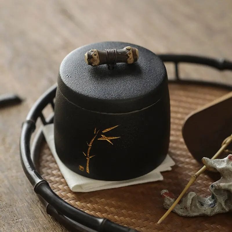 Boite à thé Japonaise Noire en Céramique 270ml