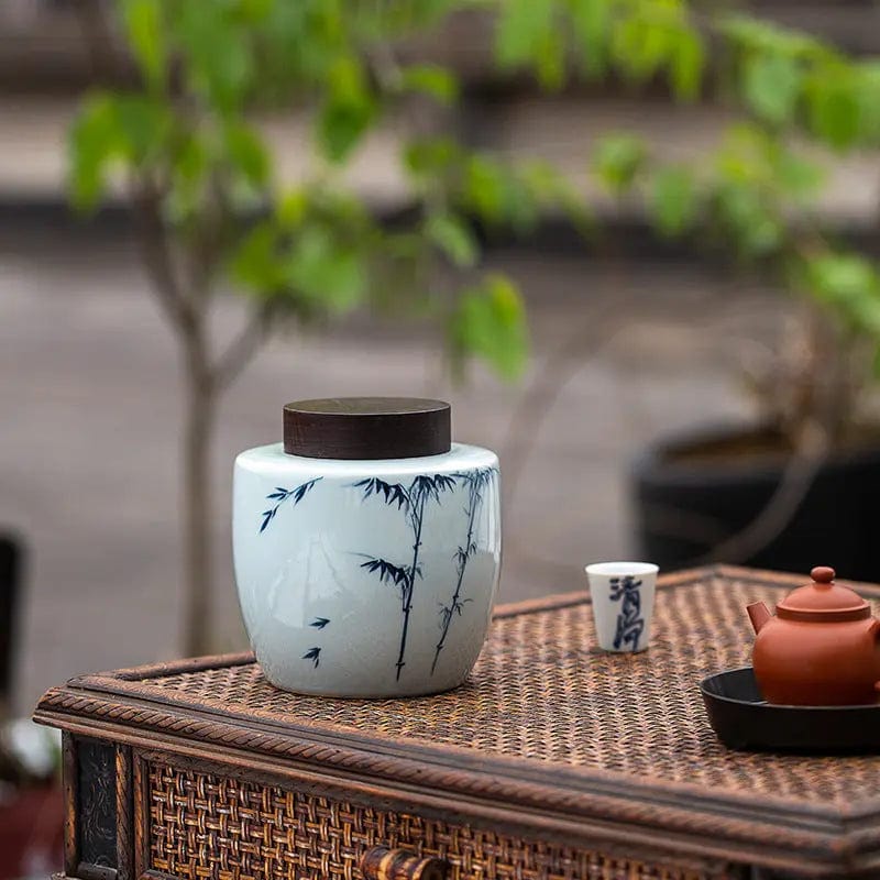 Boite à Thé ronde haut de gamme en céramique de 1000ml