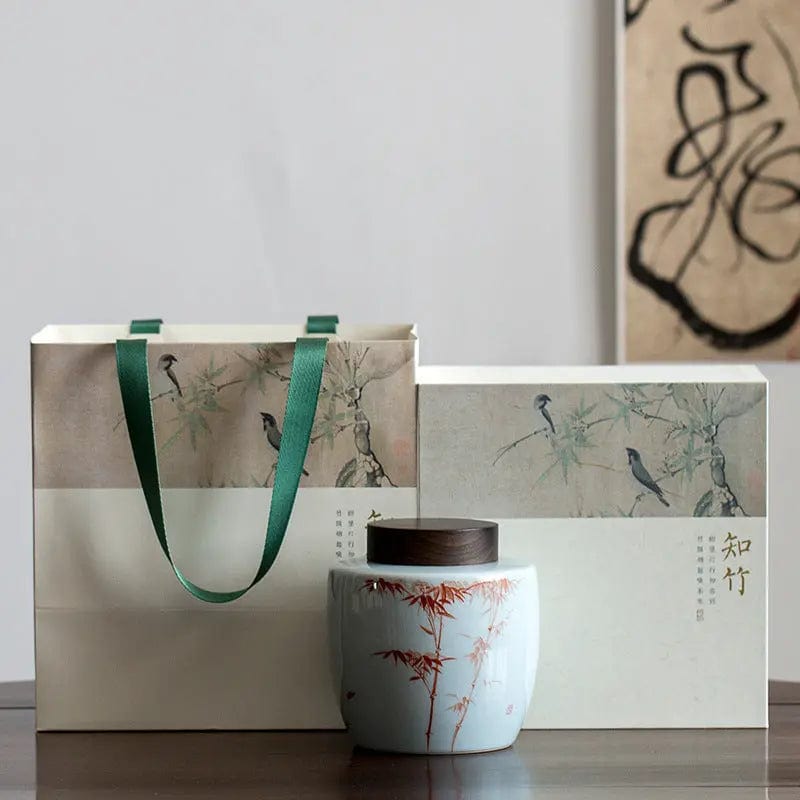 Boite à Thé ronde haut de gamme en céramique de 1000ml