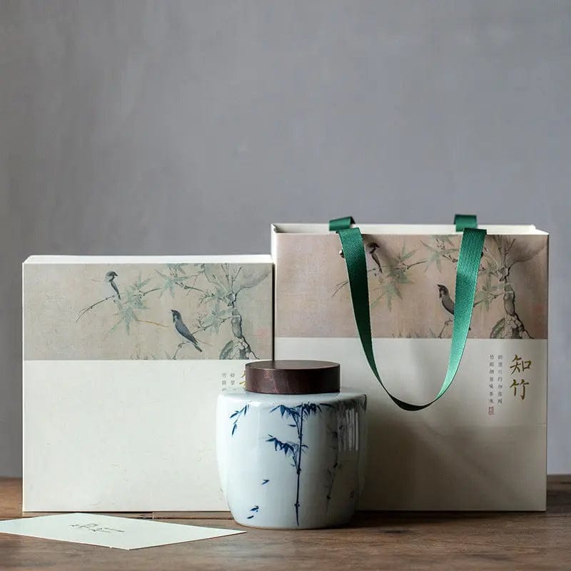 Boite à Thé ronde haut de gamme en céramique de 1000ml