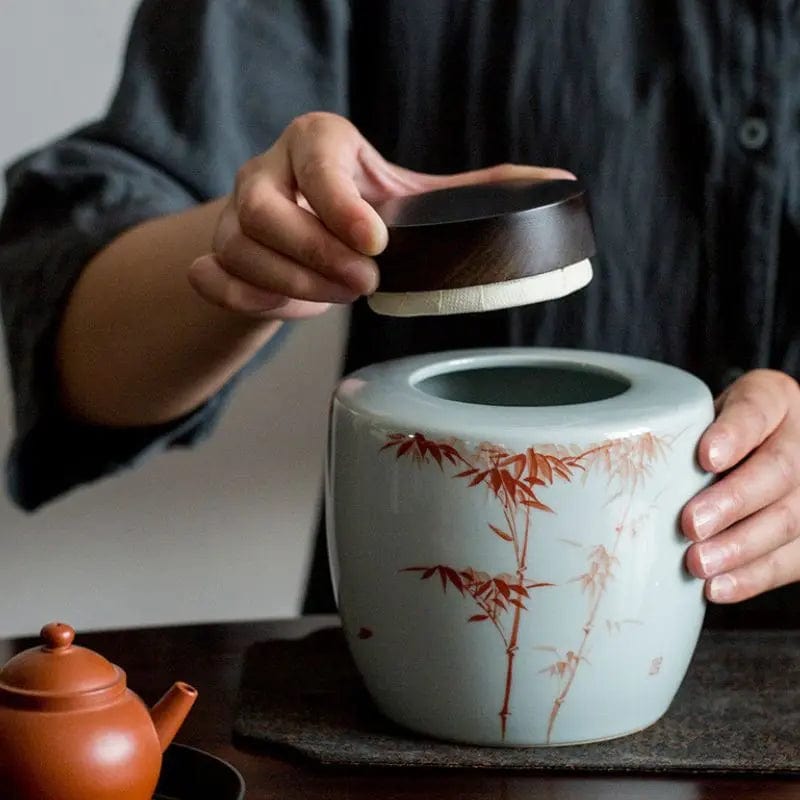 Boite à Thé ronde haut de gamme en céramique de 1000ml