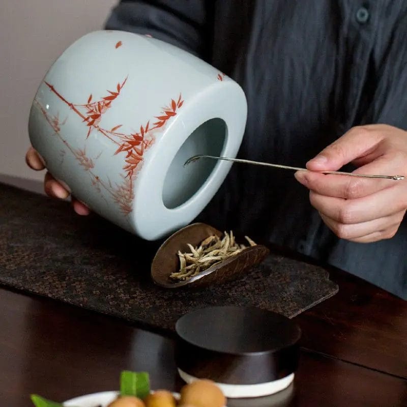 Boite à Thé ronde haut de gamme en céramique de 1000ml