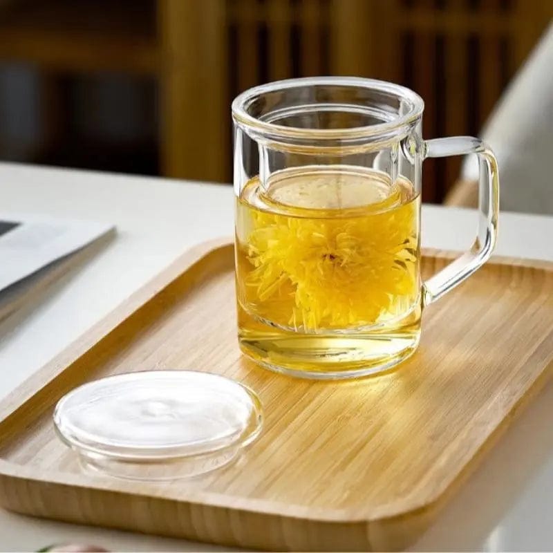 Grande mug à thé en verre avec Infuseur 400ml