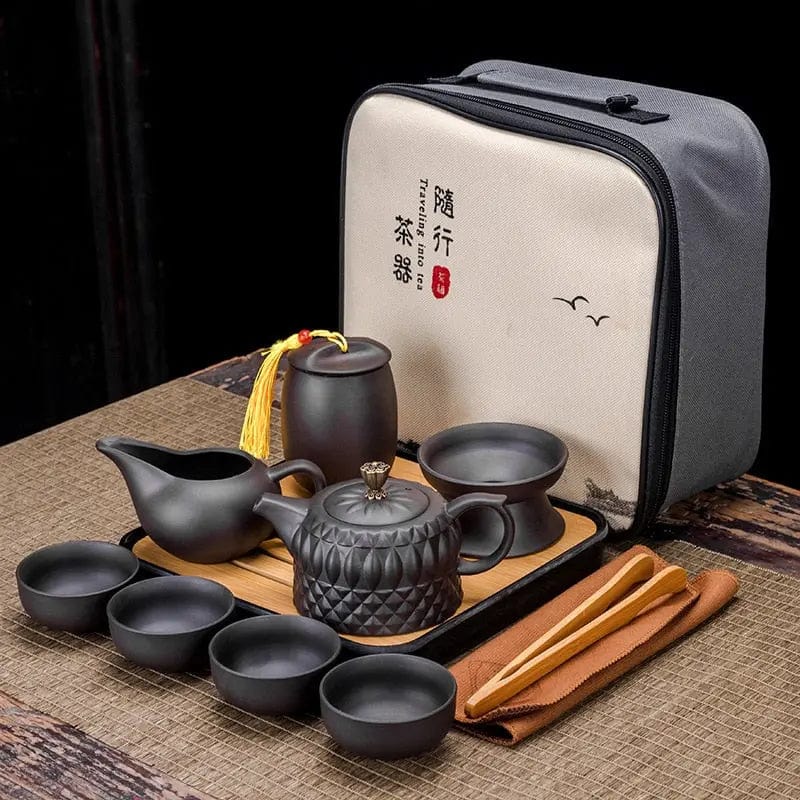 Service à thé Chinois Noir en Argile