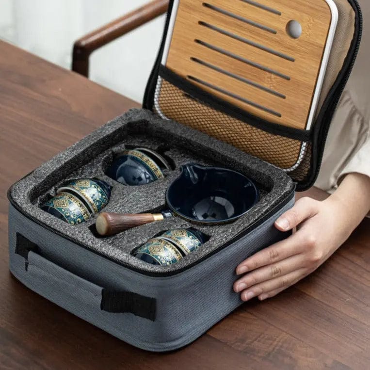 Service à thé Chinois Transportable en Céramique