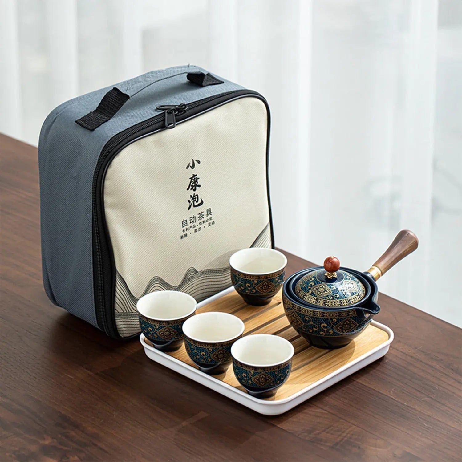 Service à thé Chinois Transportable en Céramique