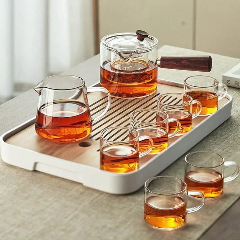 Service à thé en Verre avec plateau
