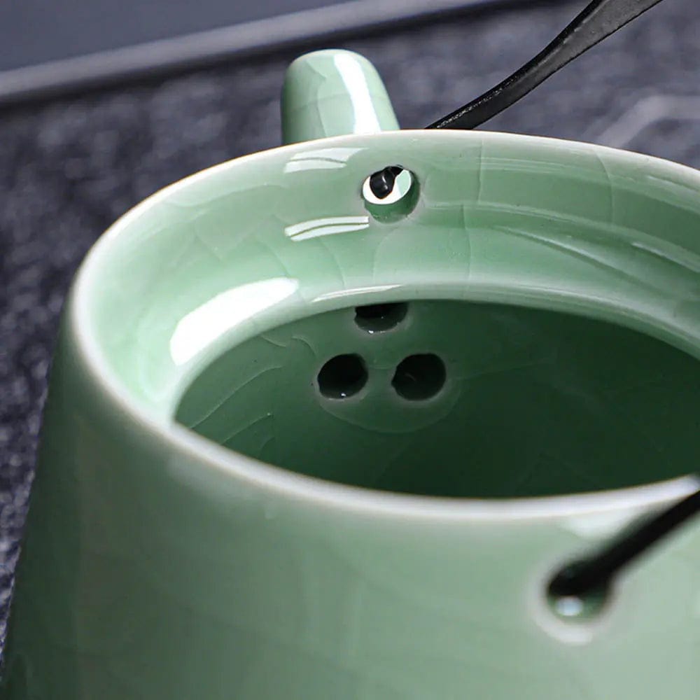 Service à thé Japonais Craquelé Vert Jade
