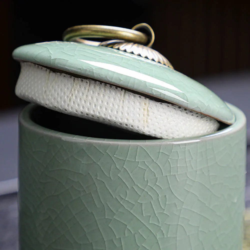 Service à thé Japonais Craquelé Vert Jade