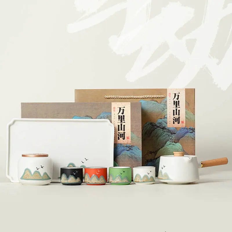 Service à Thé style Japonais avec Théière Rotative