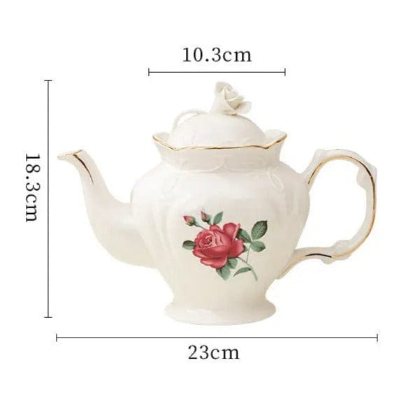 Théière Anglaise en Porcelaine Unique 1L