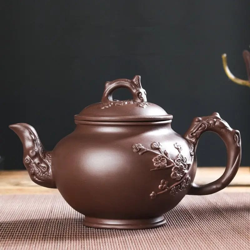 Théière Chinoise en Argile Motifs Fleurs 500ML