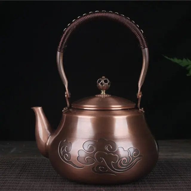 Théière Chinoise en Cuivre Nuages 1.6L