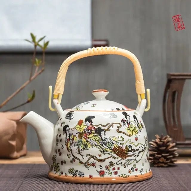 Théière Chinoise en Porcelaine Cueillette 900ML