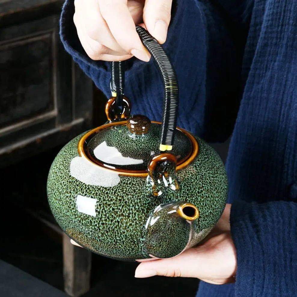 Théière Chinoise en Porcelaine Exquise Ronde 700ML