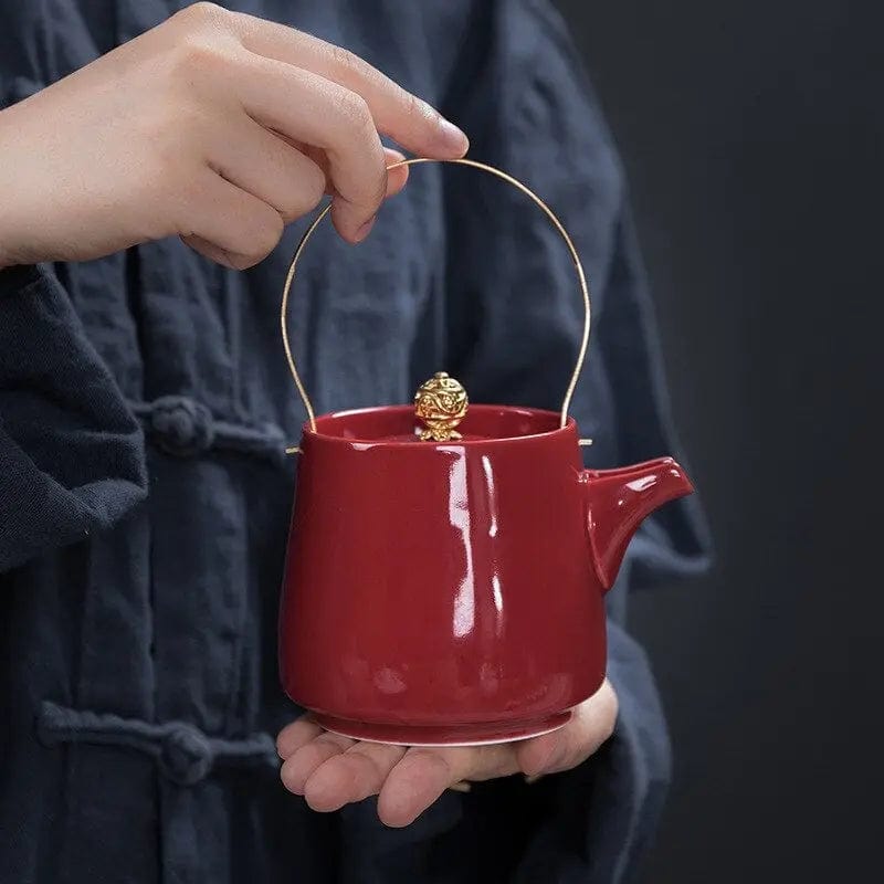 Théière Chinoise Haute en Porcelaine 300ML