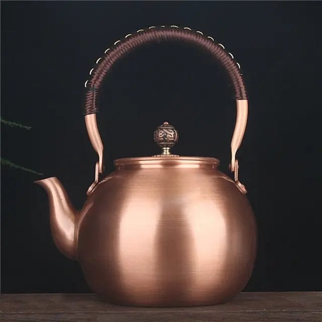 Théière Chinoise Ronde en Cuivre Simple 1.5L