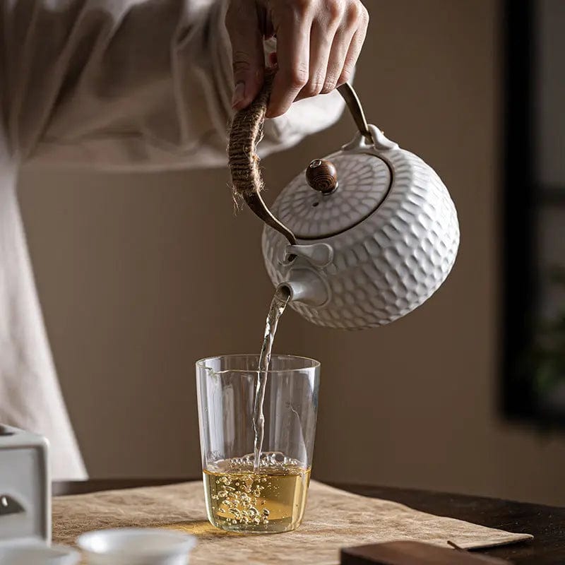 Théière en Céramique Chinoise Blanche de 400ml