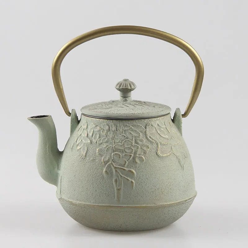 Théière en Fonte style Japonaise avec des Fleurs 1L