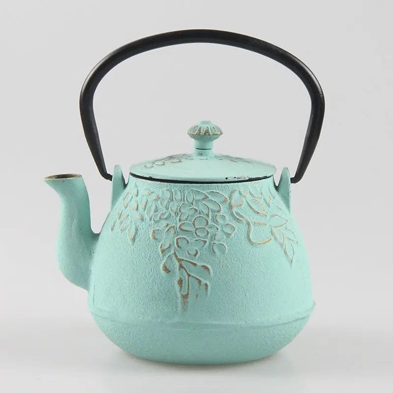 Théière en Fonte style Japonaise avec des Fleurs 1L