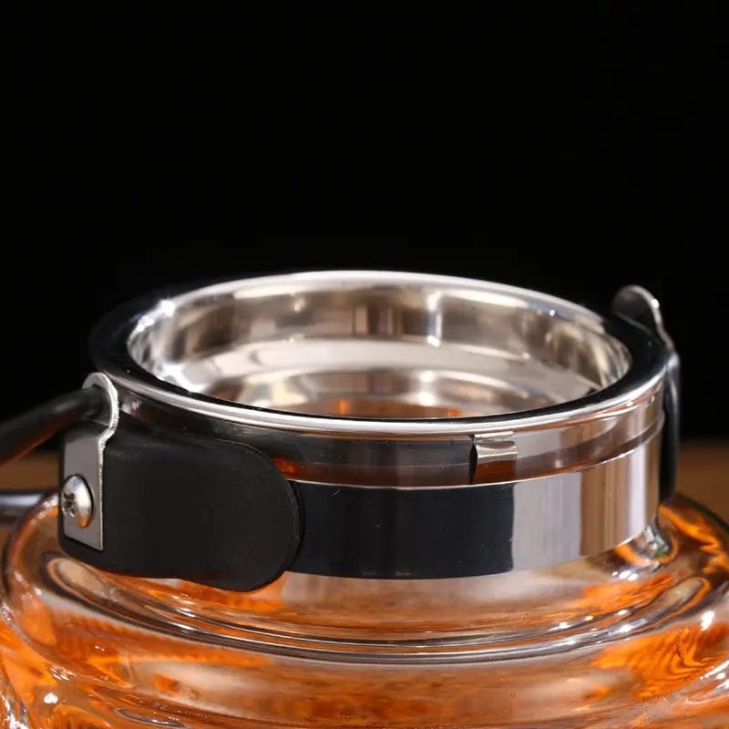 Théière en Verre Classique avec Anse Noire 800ml