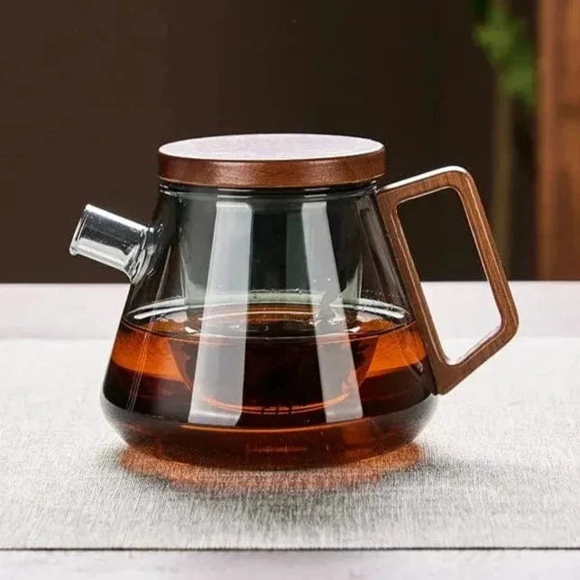 Théière en Verre et Bois Design 700ml