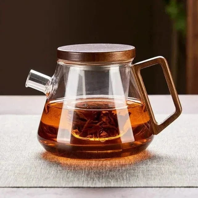 Théière en Verre et Bois Design 700ml