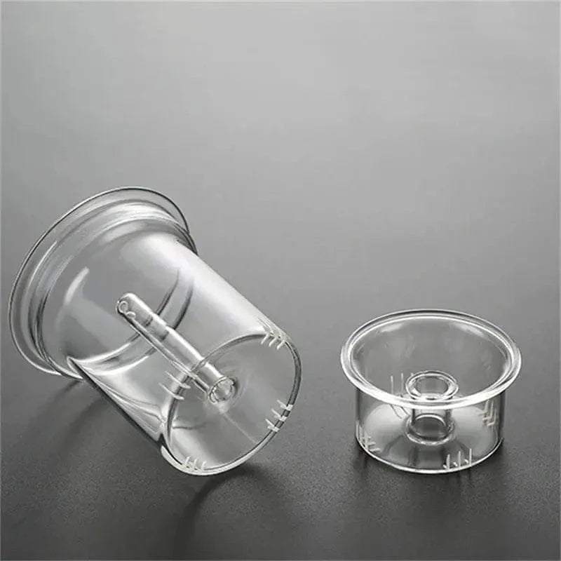 Théière en Verre et Bois Grise Transparente 900ml