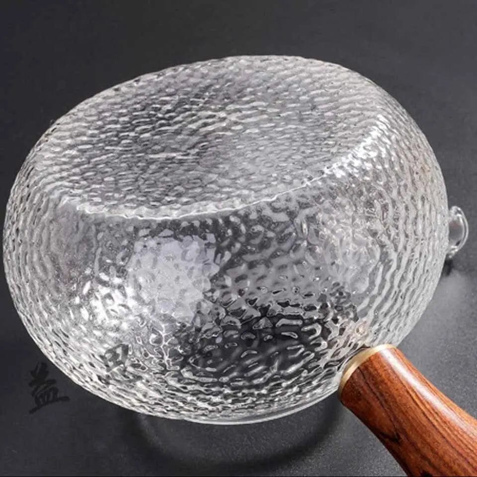 Théière en Verre Poignée en Bois 300ML