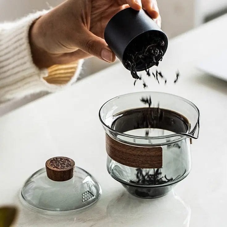 Théière Gaiwan Luxueuse en Verre 230ML
