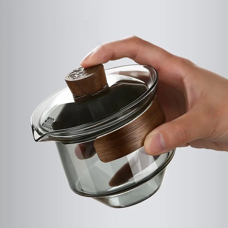 Théière Gaiwan Luxueuse en Verre 230ML