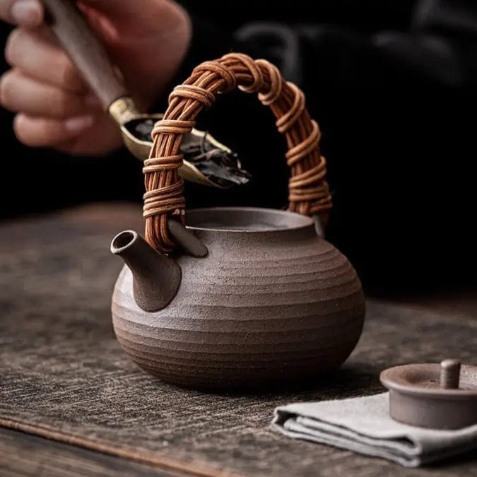 Théière Japonaise Antique en Poterie 200ml