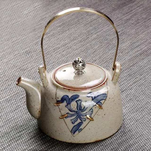 Théière Japonaise en Céramique Ancienne Beige 250ML