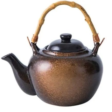 Théière Japonaise en Céramique Marron Bambou 500ML