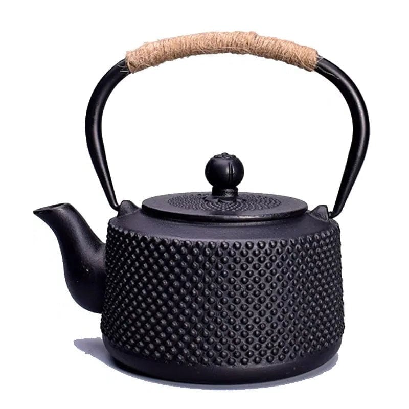 Théière Japonaise en Fonte Noire avec Points 850ml