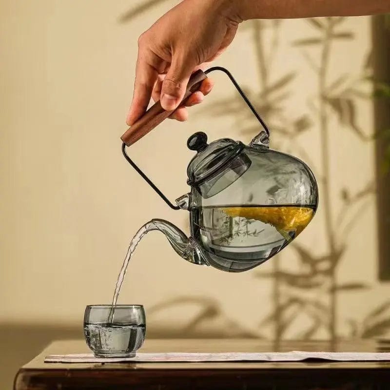 Théière Japonaise en Verre Forme Poire 1L