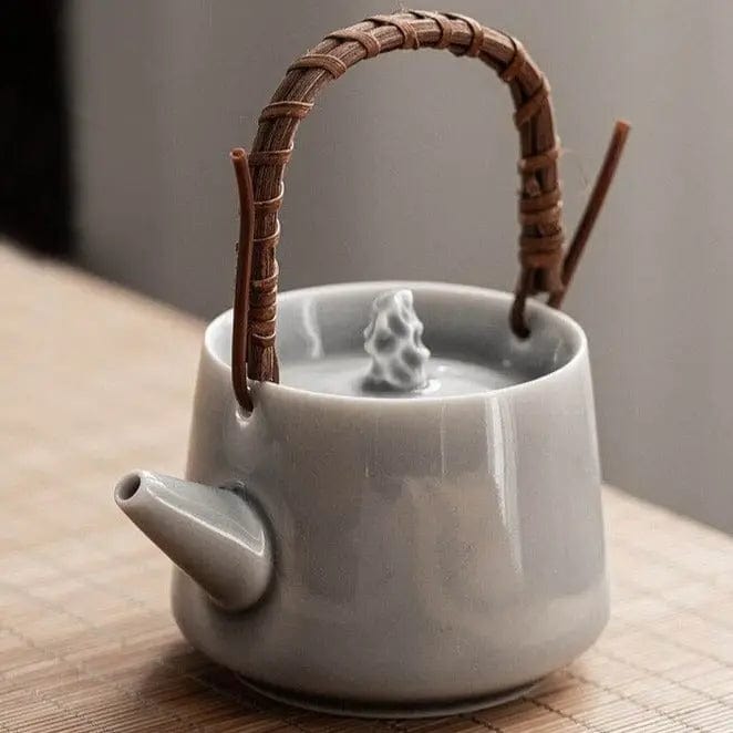 Théière Japonaise Haute en Porcelaine Grise 200ML