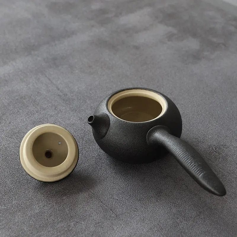 Théière Japonaise Kyusu en Céramique Noire 150ML
