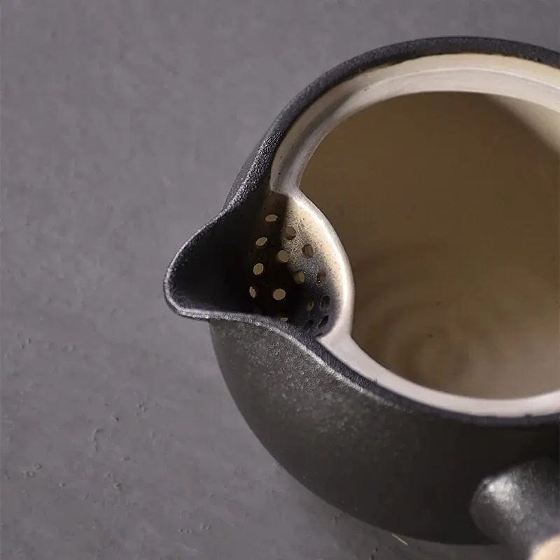 Théière Japonaise Kyusu en Céramique Noire 500ML