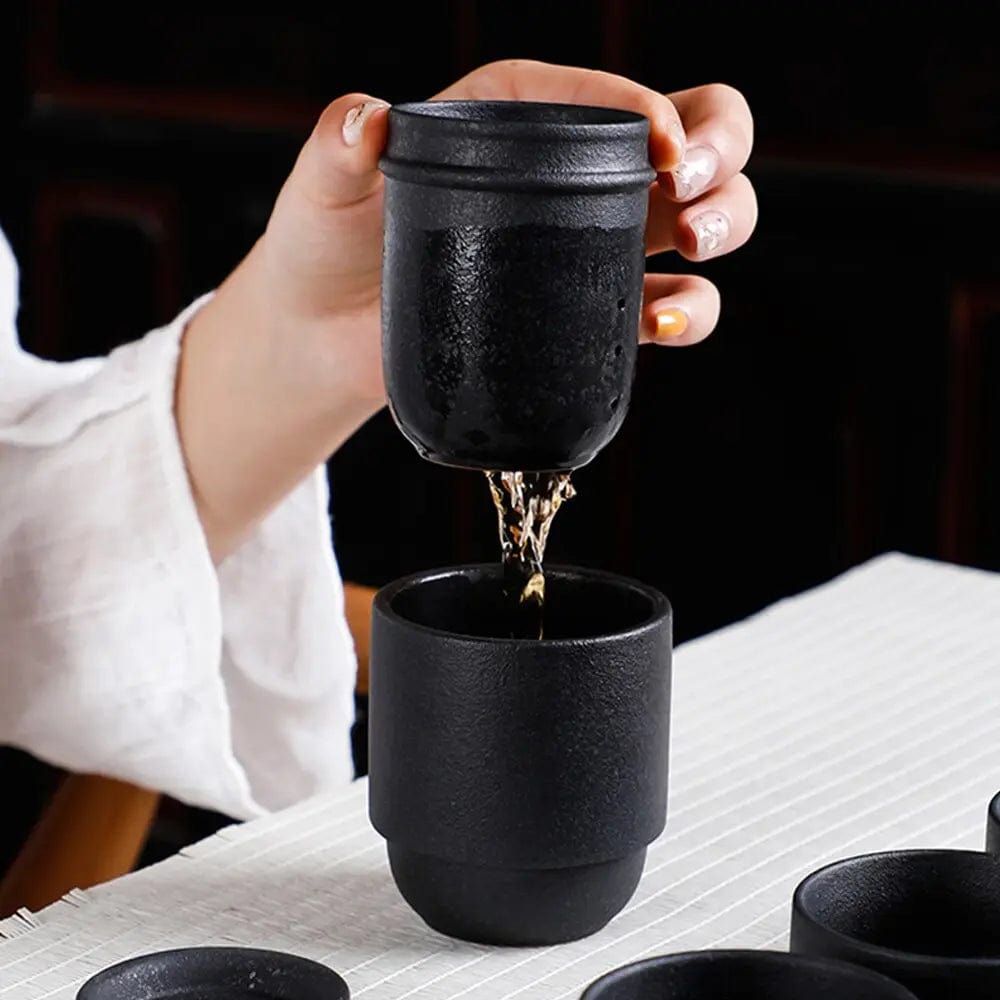 Théière Portable Chinoise en Céramique Noire 160ML